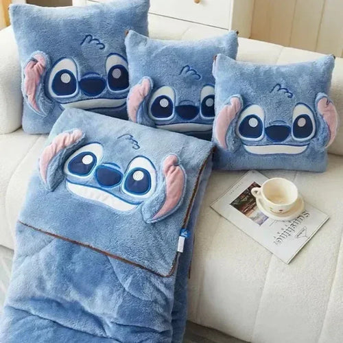 StitchySnuggle: Disney Stitch Two-in-One Storche Pillow Blanket