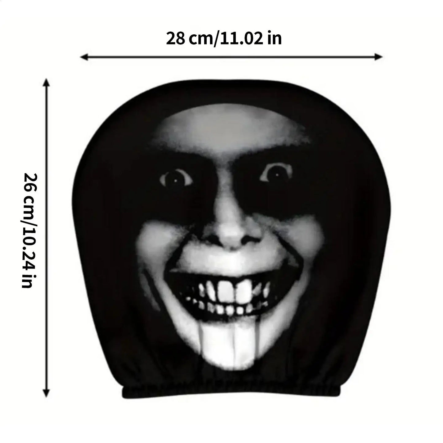 Spooky Smile Car Headrest Covers (2-pack)