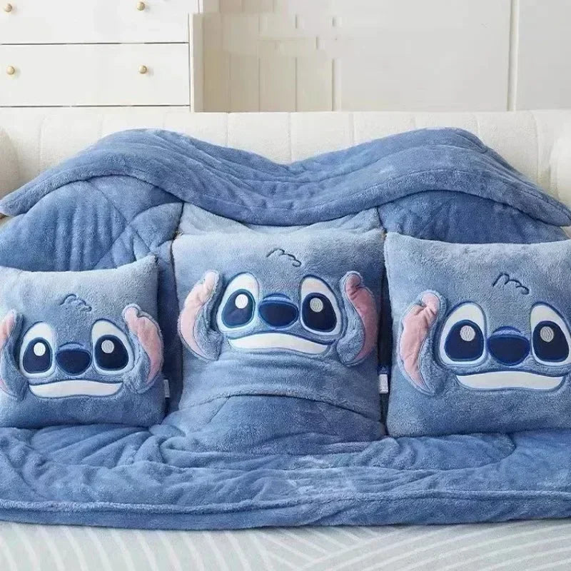 StitchySnuggle: Disney Stitch Two-in-One Storche Pillow Blanket