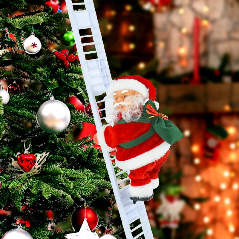 Electric Santa Climbing Ladder