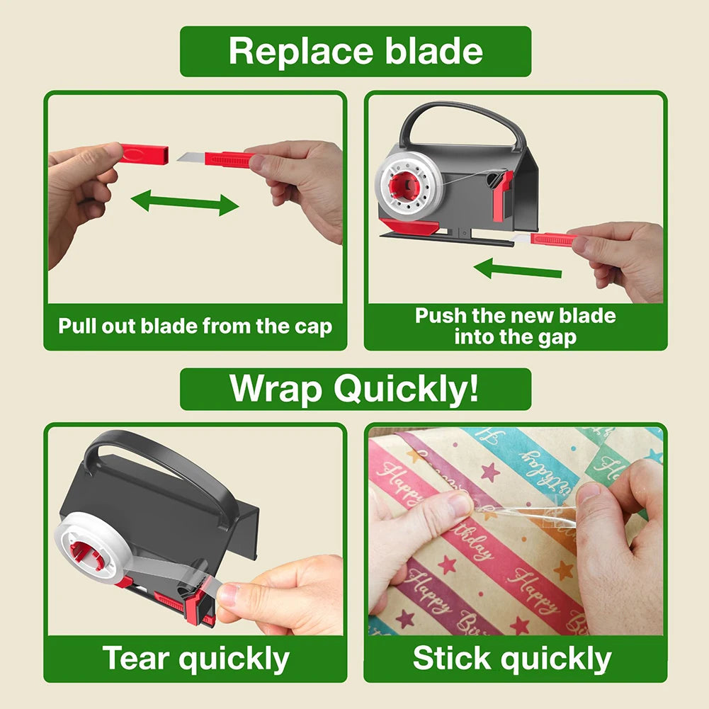 Gift Wrap Cutter & Tape Dispenser