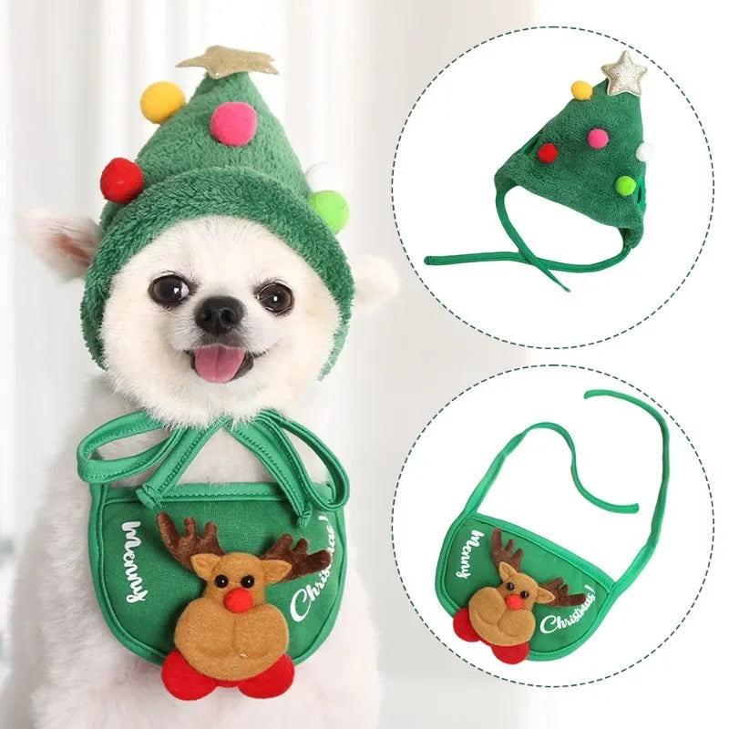 Pet Christmas Hat + Scarf