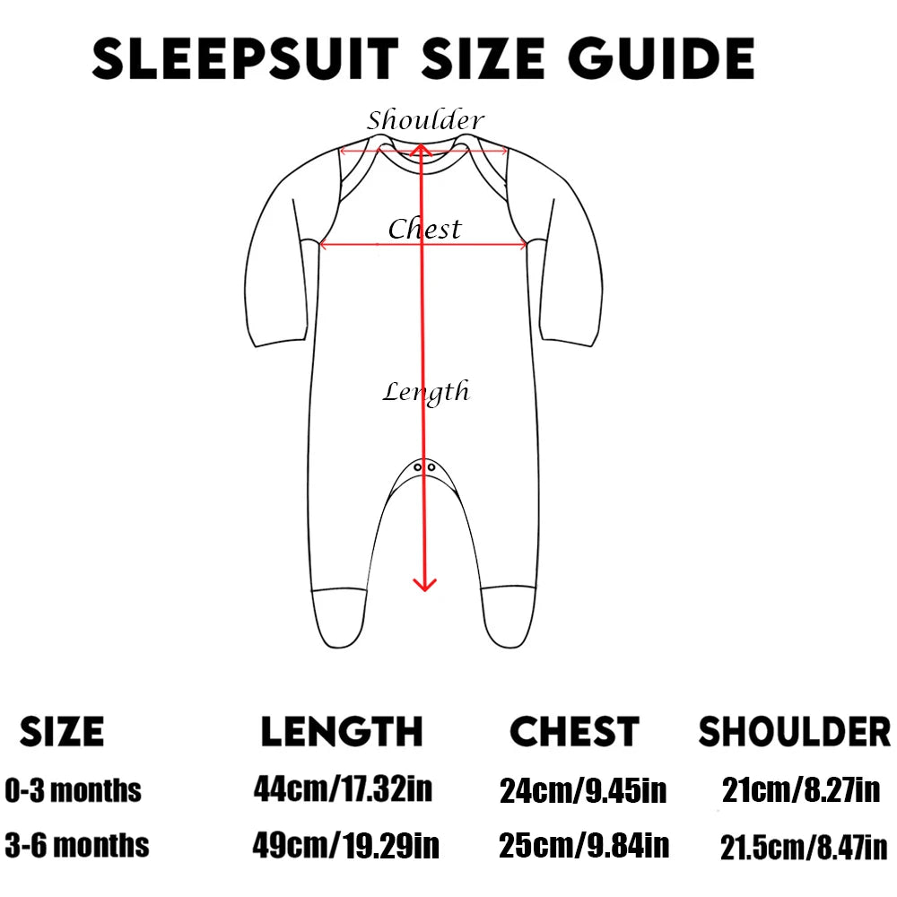 I Love Papa Mama Baby Sleepsuit