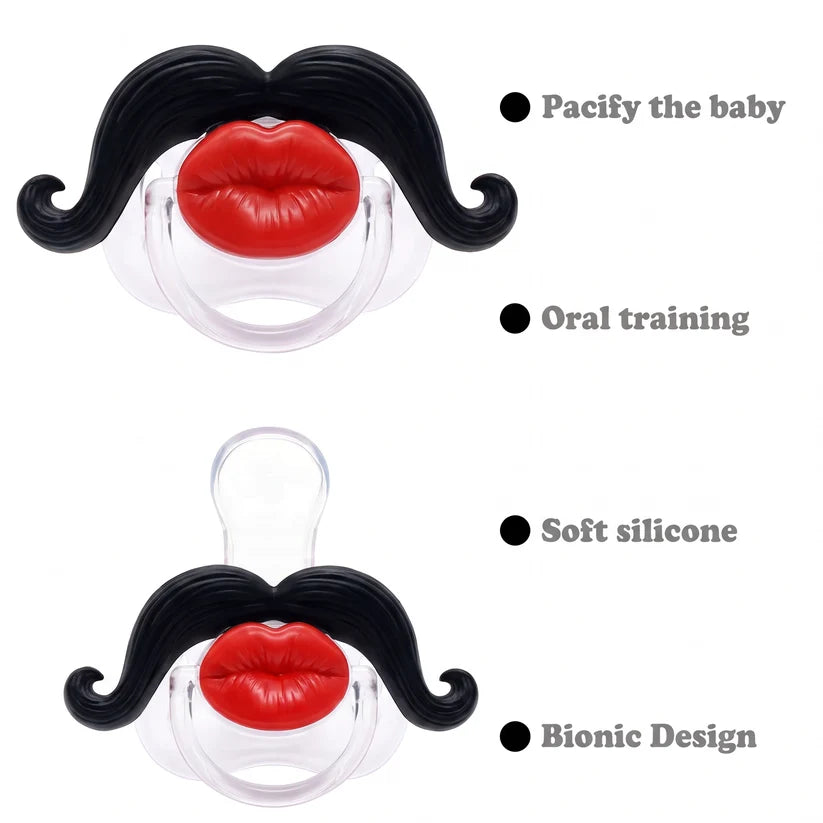 Kissable Mustache Baby Pacifier