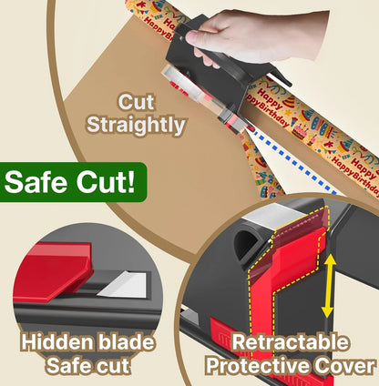 Wrap Paper Cutter & Tape Dispenser