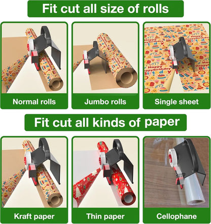 Wrap Paper Cutter & Tape Dispenser