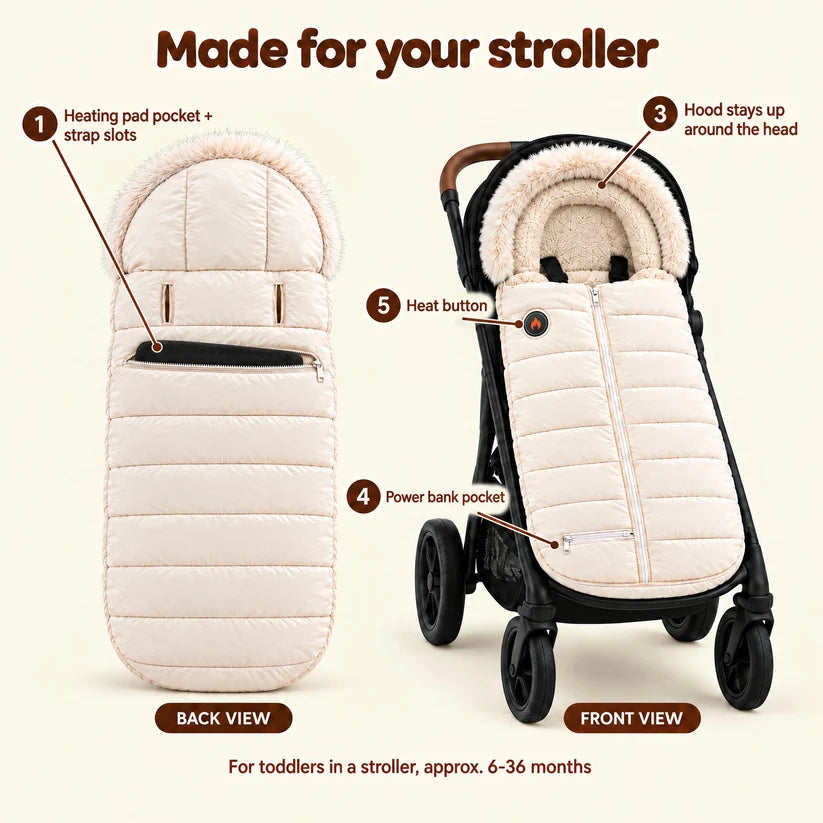 Cozy Heated Stroller Footmuff