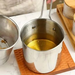 Stainless Steel Deep Fryer Basket & Strainer Pot
