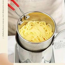 Stainless Steel Deep Fryer Basket & Strainer Pot