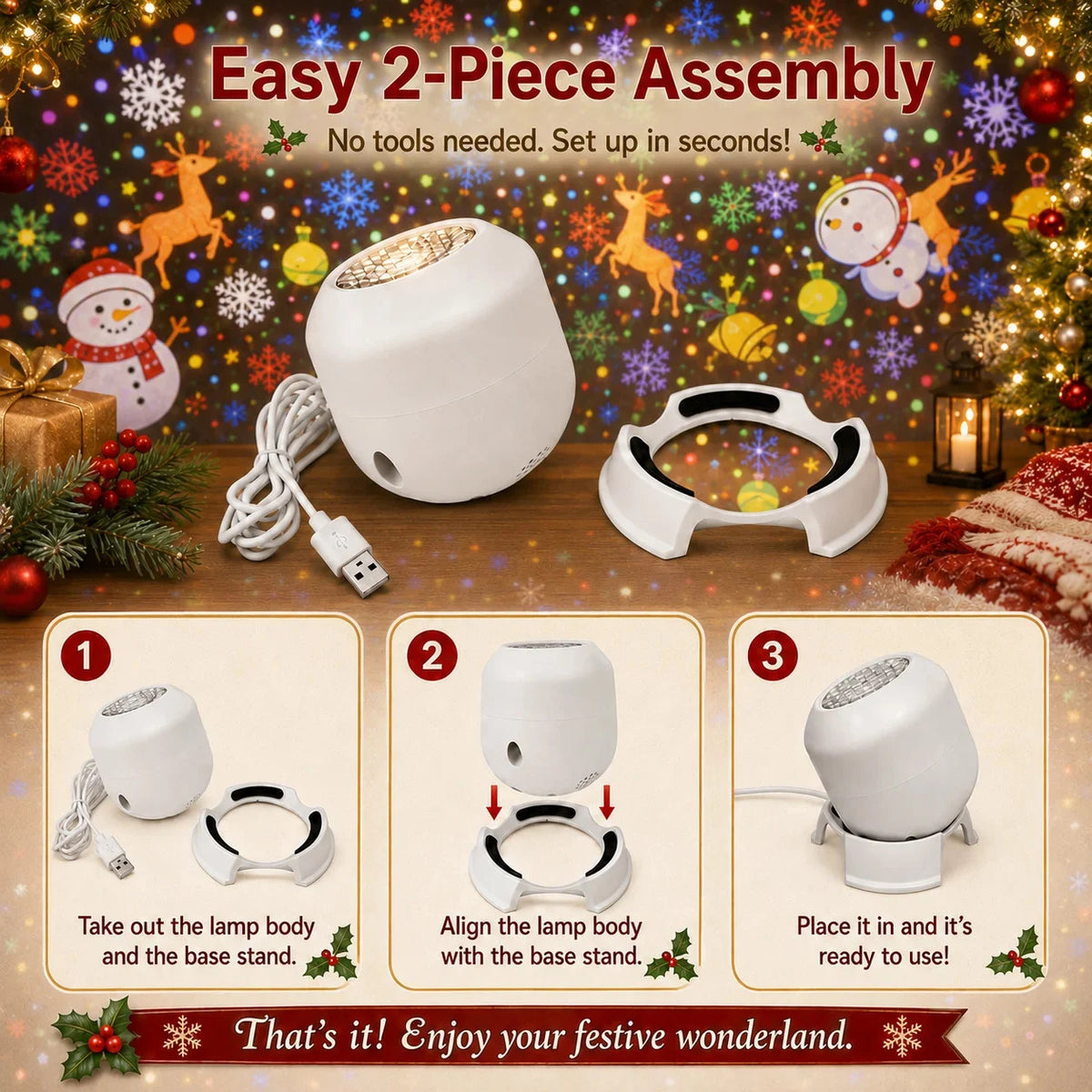 MagicGlow Christmas Sky Projector
