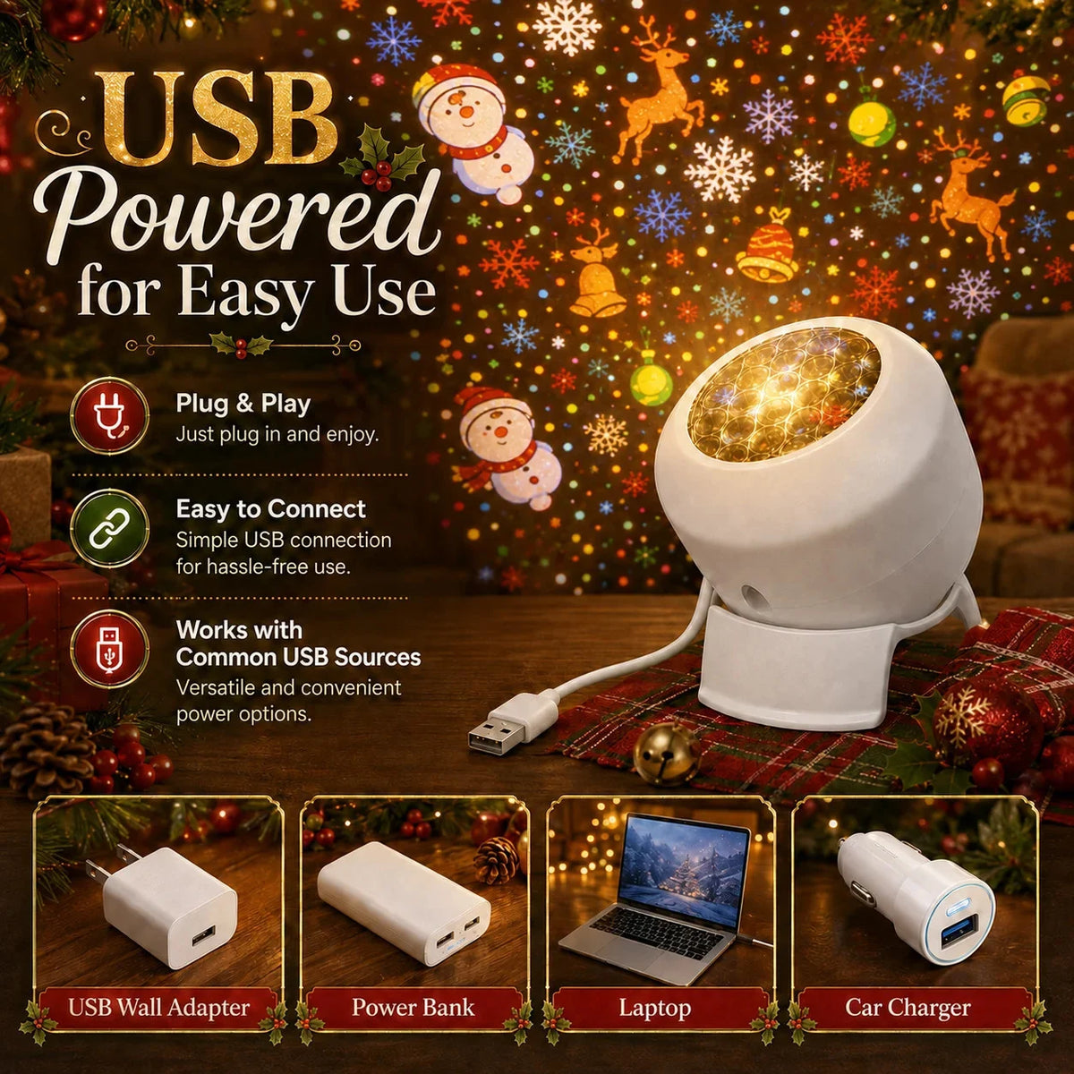 MagicGlow Christmas Sky Projector