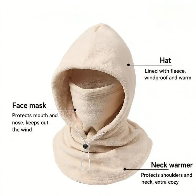 3-in-1 Winter Thermal Hood