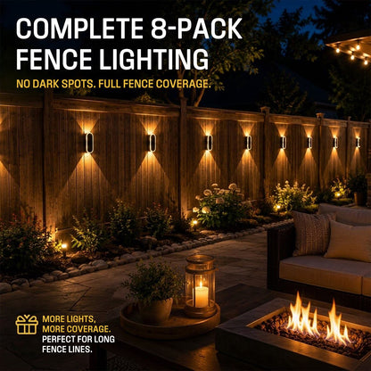 SolarGlow 8 Pack Fence Lights