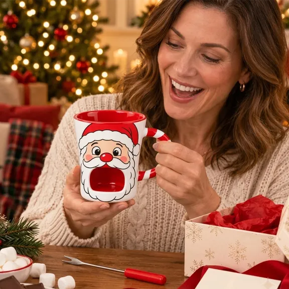 Santa Claus Candle Holder Mug