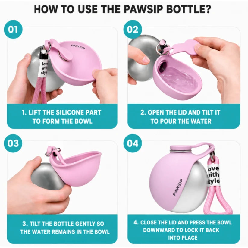 2-in-1 Dog Water Bottle