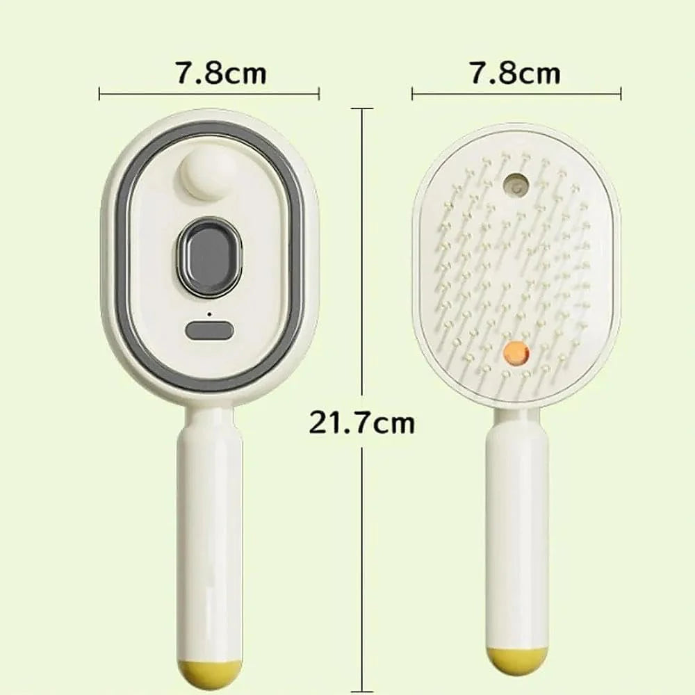 Rechargeable Hair Straightener Brush with Detangling Comb
