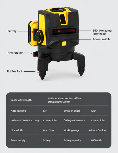 360° Self-Leveling Laser Level