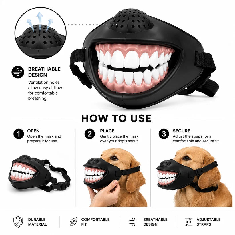 Funny Dog Teeth Muzzle