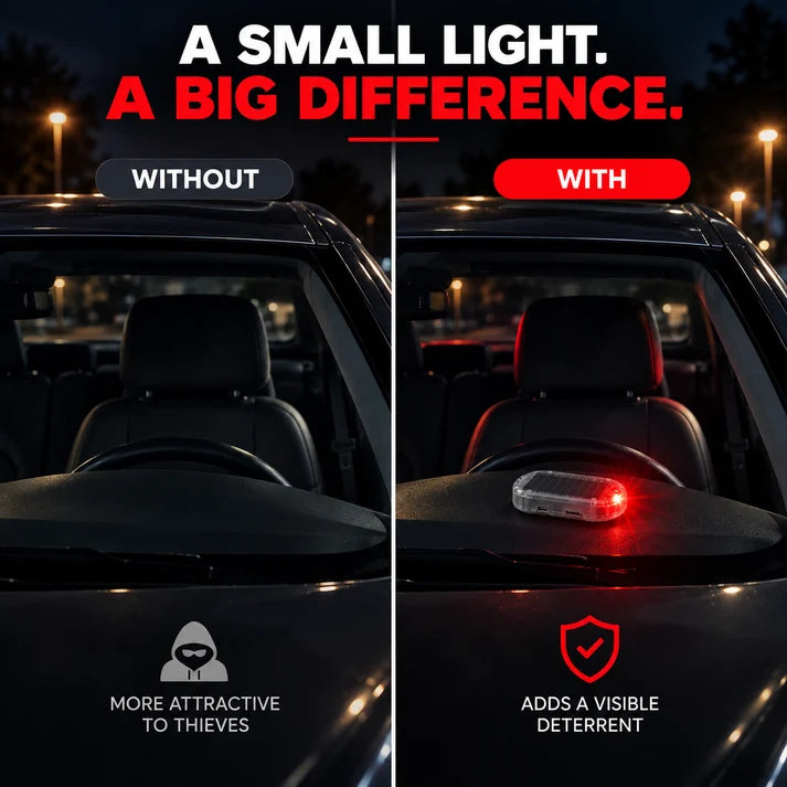 Solar Powered LED Car Security Warning Light