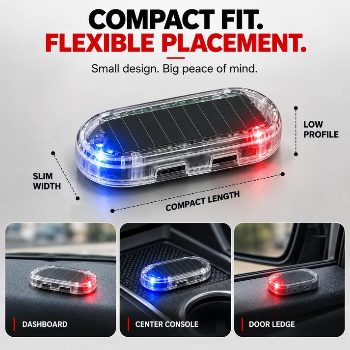 Solar Powered LED Car Security Warning Light