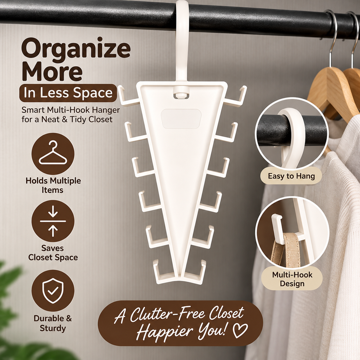 12-Hook Wardrobe Saver