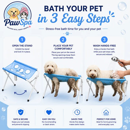 The Storche™ Foldable Pet Bath & Grooming Stand