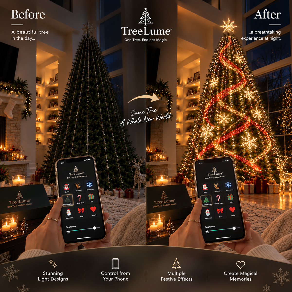 Smart Christmas Tree LED Lights