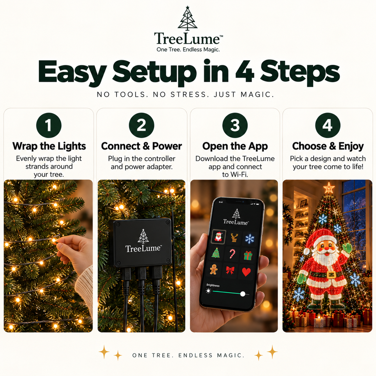 Smart Christmas Tree LED Lights