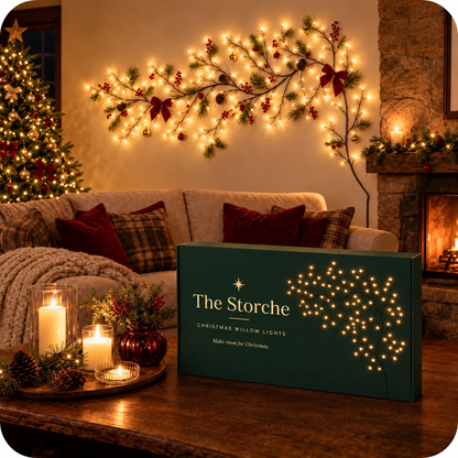 Christmas willow branch lights