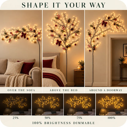Christmas willow branch lights
