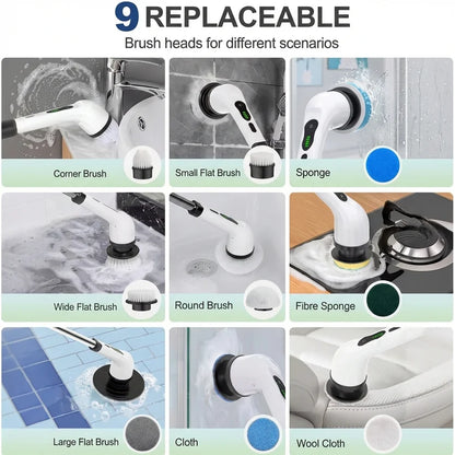 9-in-1 PowerScrub Electric Spin Cleaning Brush