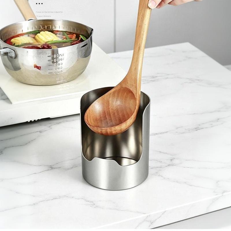 2-in-1 Stainless Steel Spoon & Lid Holder