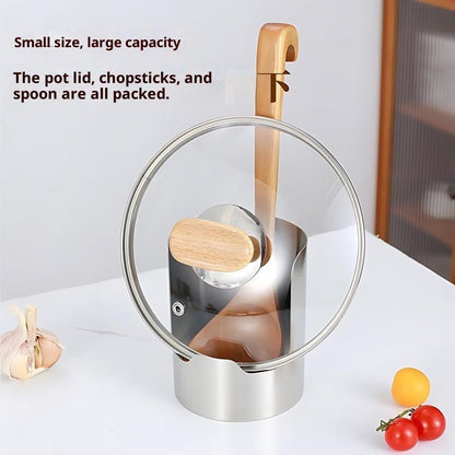 2-in-1 Stainless Steel Spoon & Lid Holder