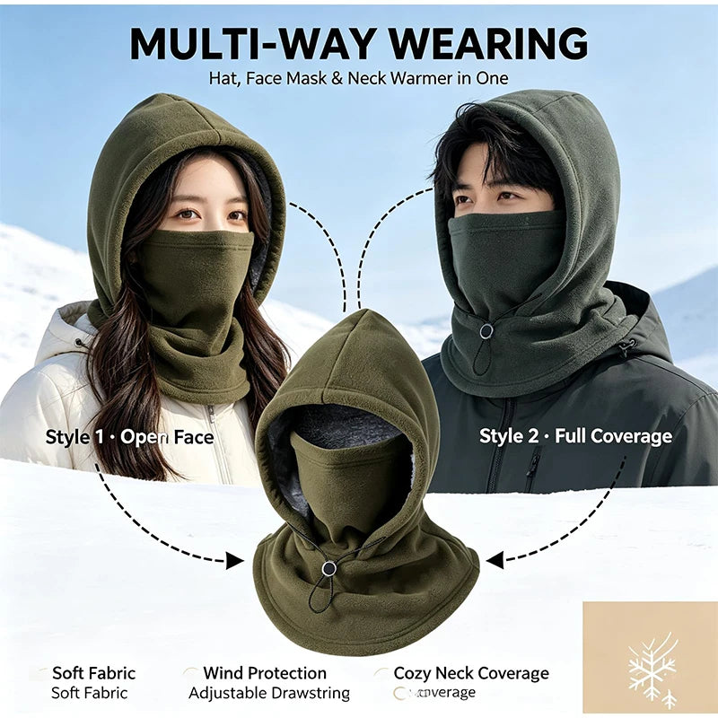 3-in-1 Winter Thermal Hood