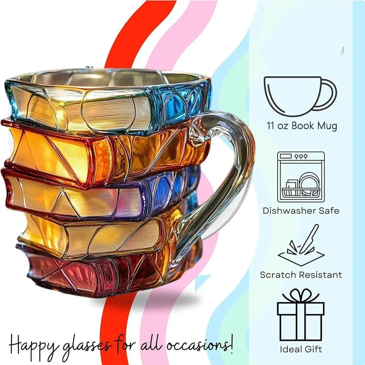 3D Painted Book Mug