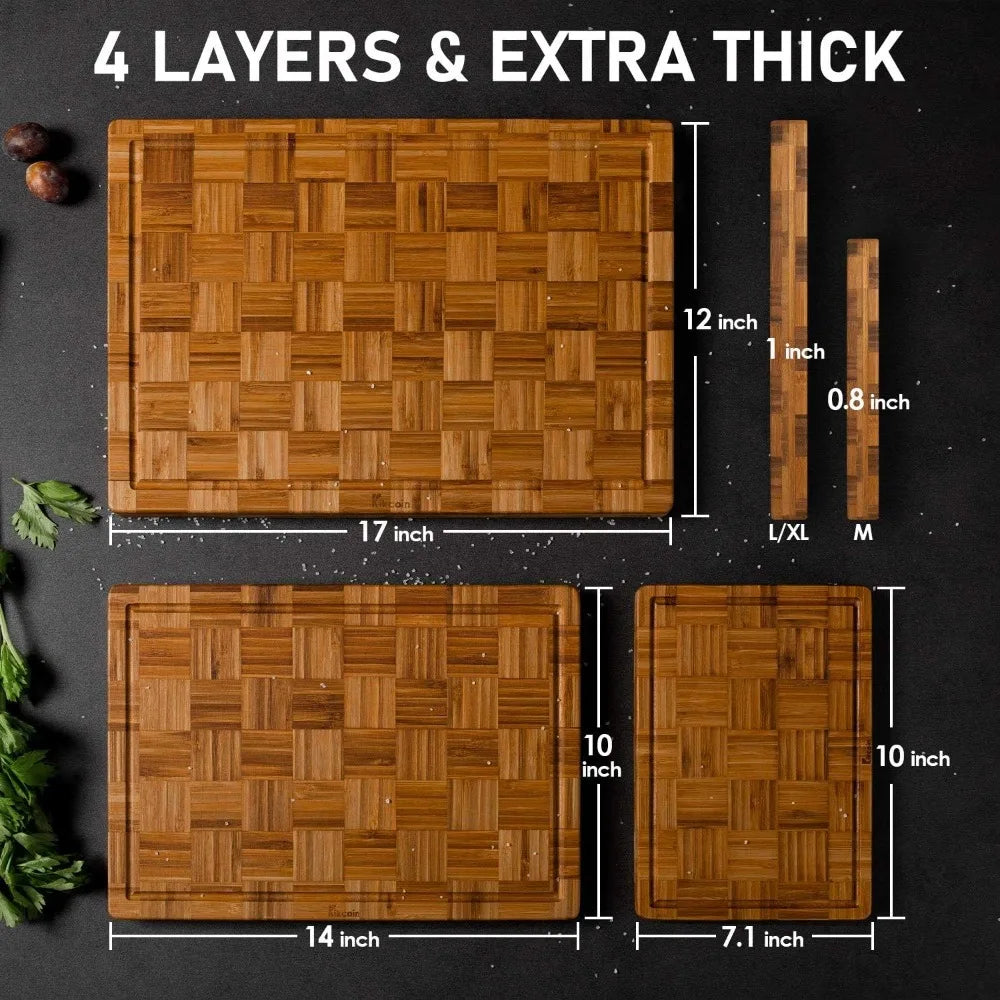 Bamboo Cutting Boards, (Set of 3)