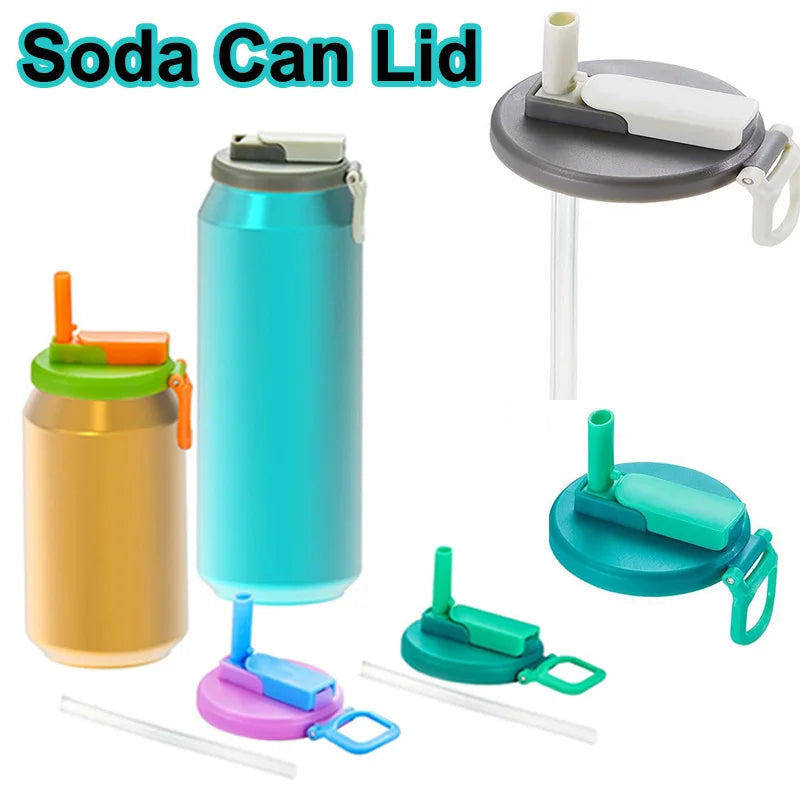 Soda Can Lid With Straw