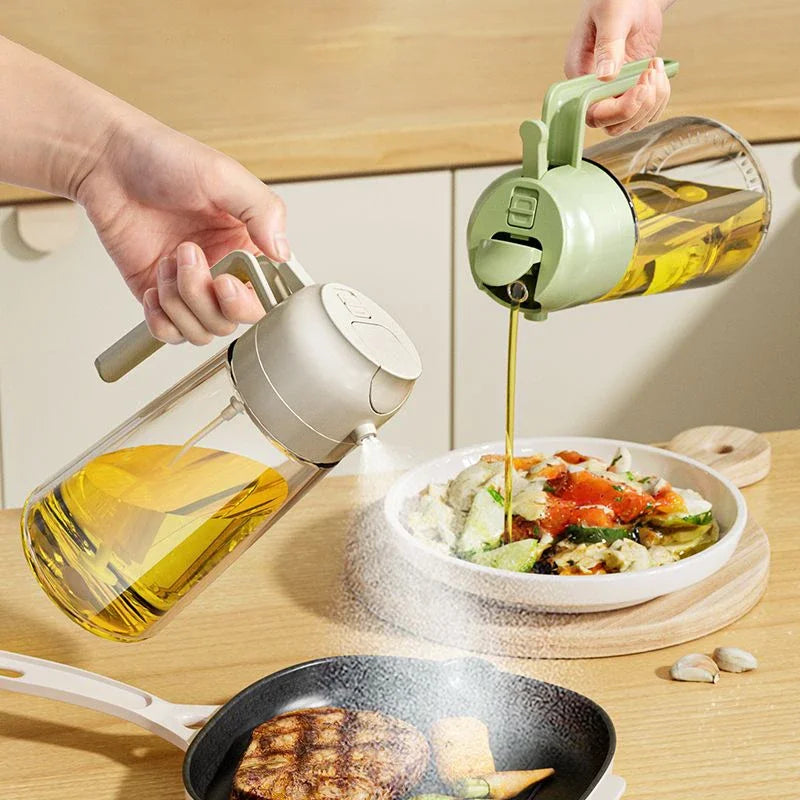 2 in 1 Glass Oil Sprayer & Dispenser