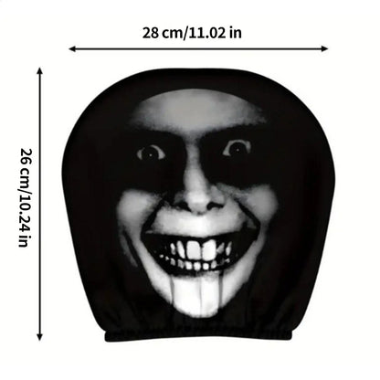 Spooky Smile Car Headrest Covers (2-pack)