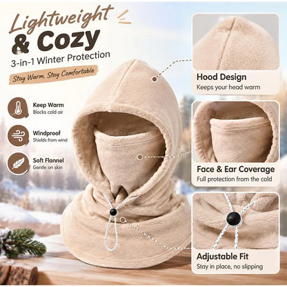 3-in-1 Winter Thermal Hood