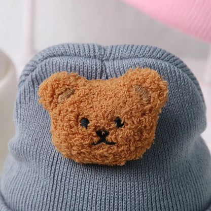 Cartoon Bear Knitted Baby Hat
