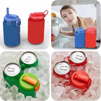 Soda Can Lid With Straw