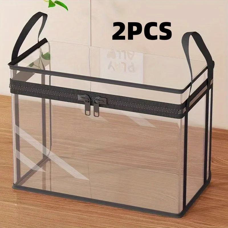 Floding Storage Transparent Box 2-Pack Foldable Transparent Storage Boxes – The Storche