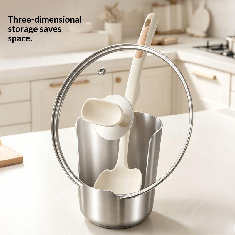 2-in-1 Stainless Steel Spoon & Lid Holder