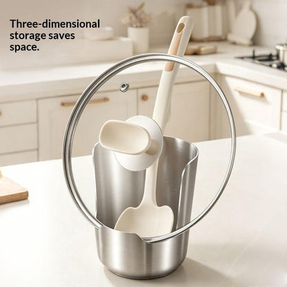 2-in-1 Stainless Steel Spoon & Lid Holder