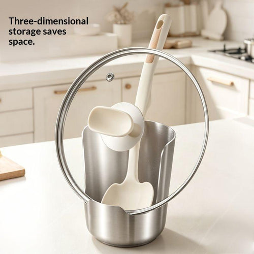 2-in-1 Stainless Steel Spoon & Lid Holder