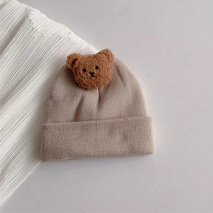 Cartoon Bear Knitted Baby Hat
