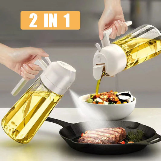 2 in 1 Glass Oil Sprayer & Dispenser