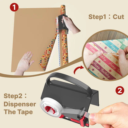 Gift Wrap Cutter & Tape Dispenser