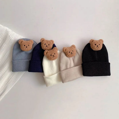 Cartoon Bear Knitted Baby Hat